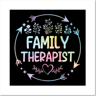 Family Therapist cute floral watercolor Posters and Art